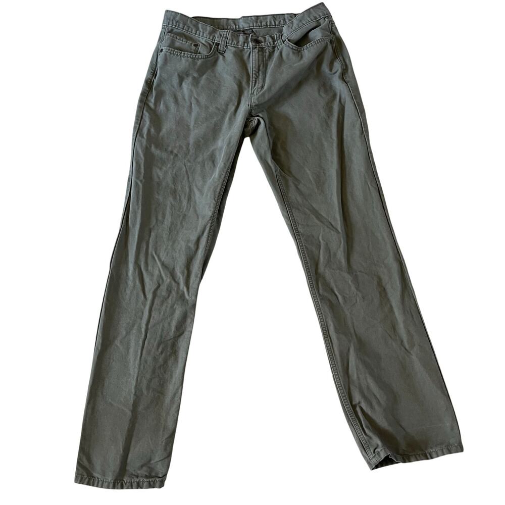 Eddie Bauer Green Grey Jean Pant Trouser Men's Sz 36x34 Tall